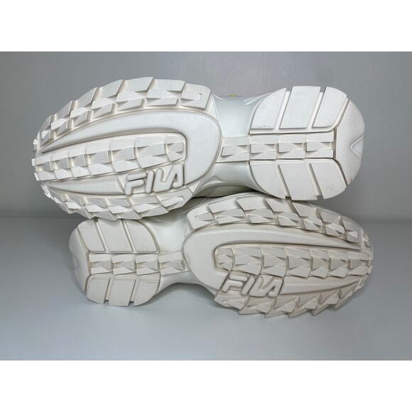 NWT FILA BOOTS 10 DISRUPTOR WHITE ORANGE SHEARLING TOP WINTER SNOWBOOTS LACE UP - Picture 12 of 12